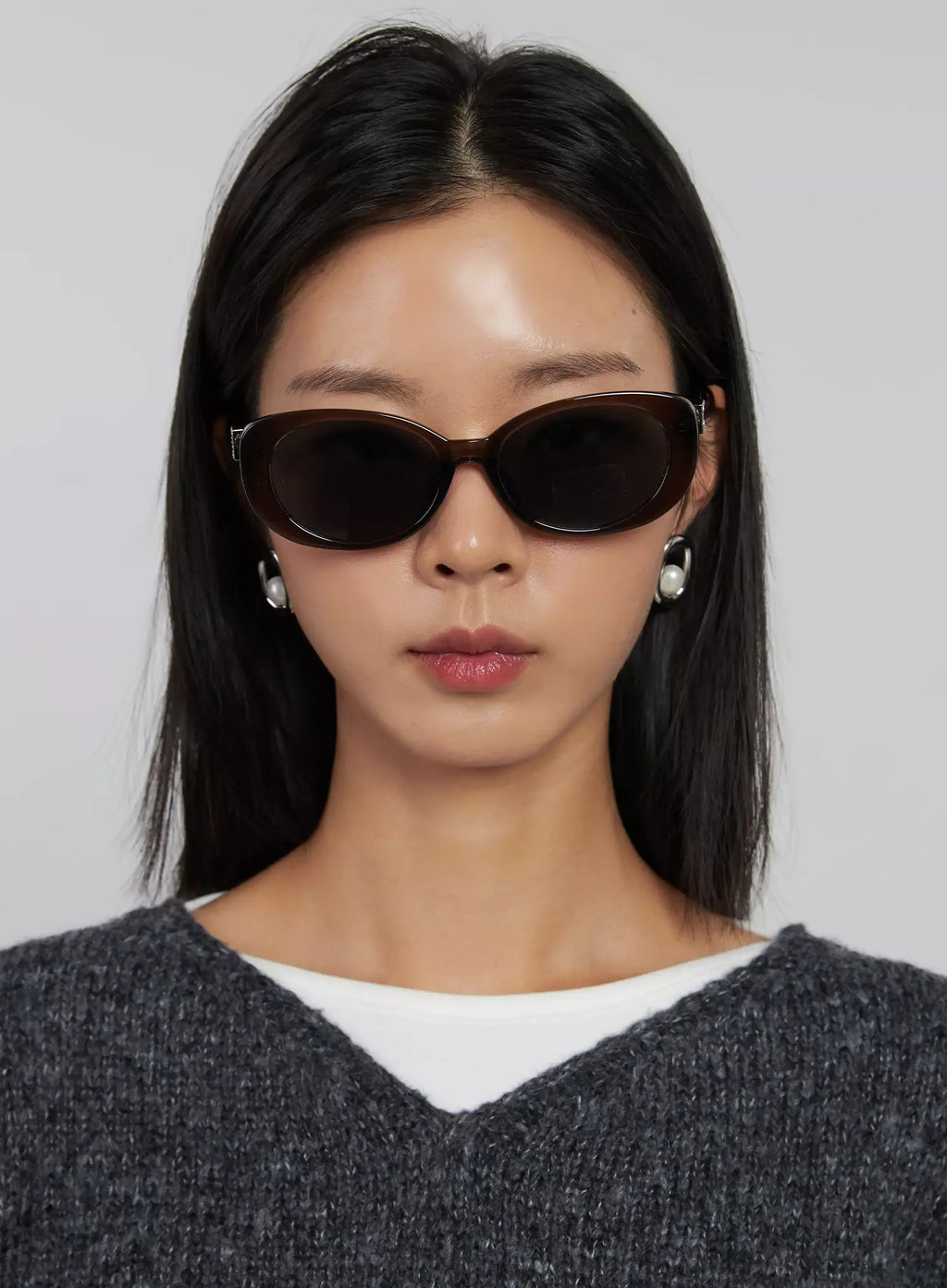 Jewel Slim Oval Fashion Okulary przeciwsłoneczne IJ508