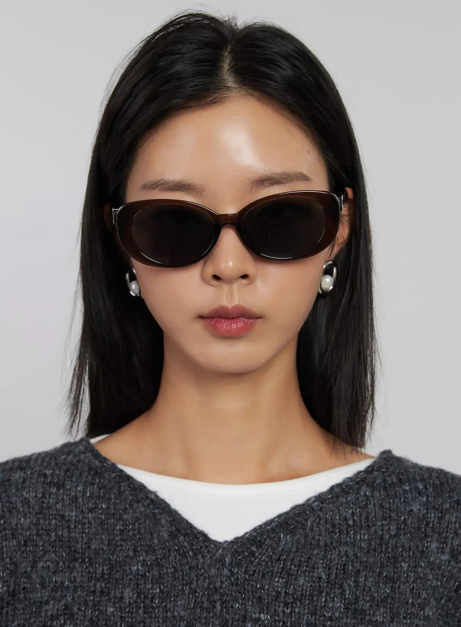 Jewel Slim Oval Fashion Okulary przeciwsłoneczne IJ508