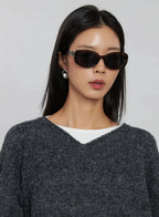 Jewel Slim Oval Fashion Okulary przeciwsłoneczne IJ508