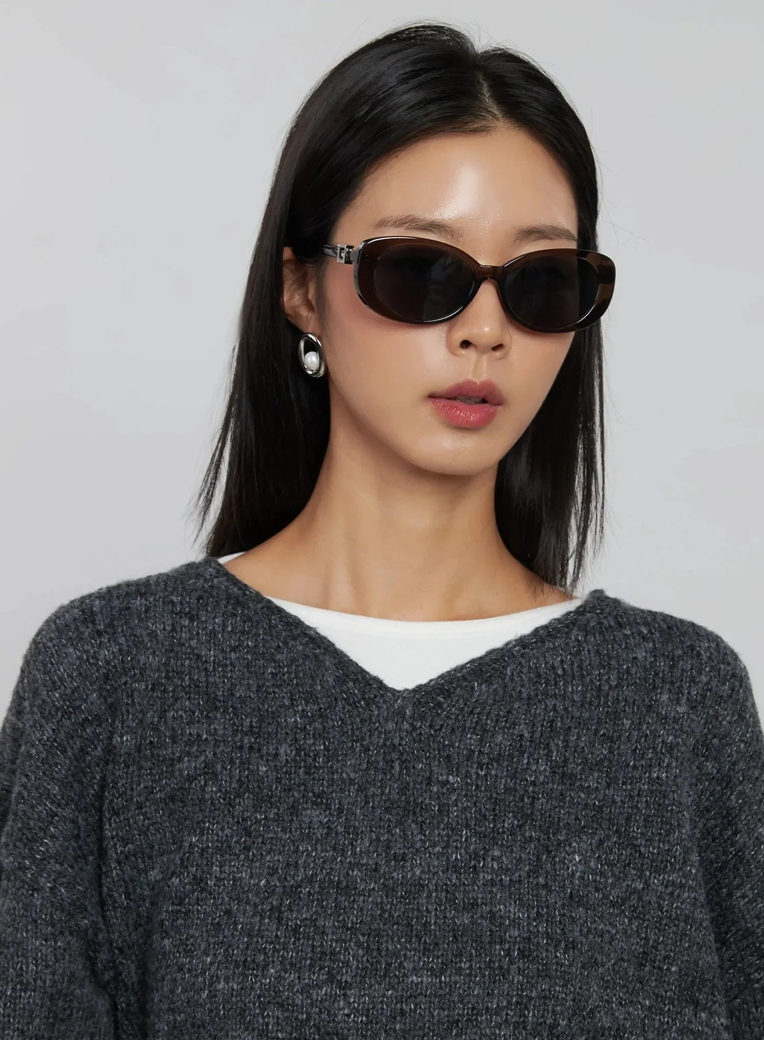 Jewel Slim Oval Fashion Okulary przeciwsłoneczne IJ508
