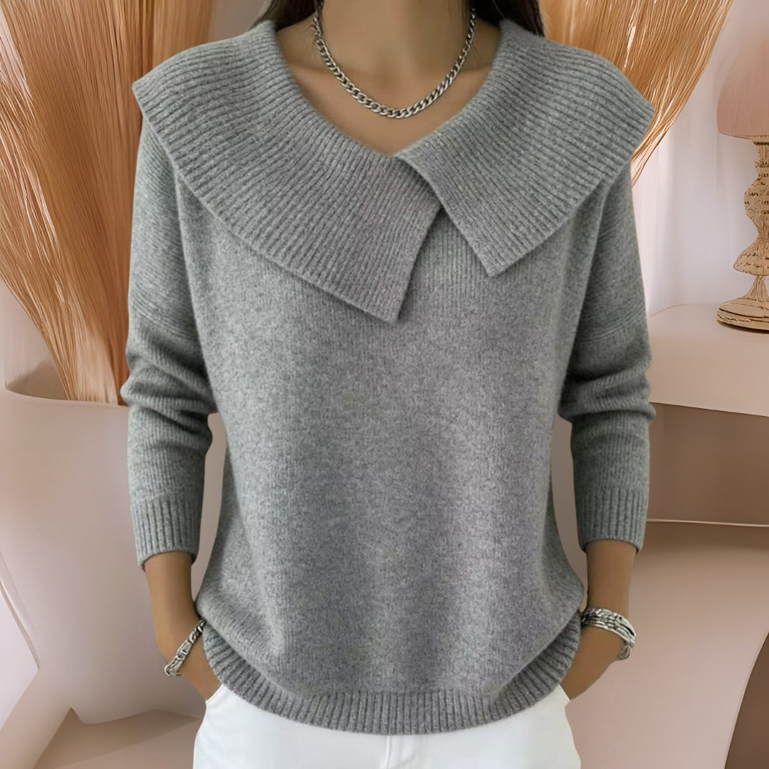 Jennifer | Sweter z miękkim kołnierzem