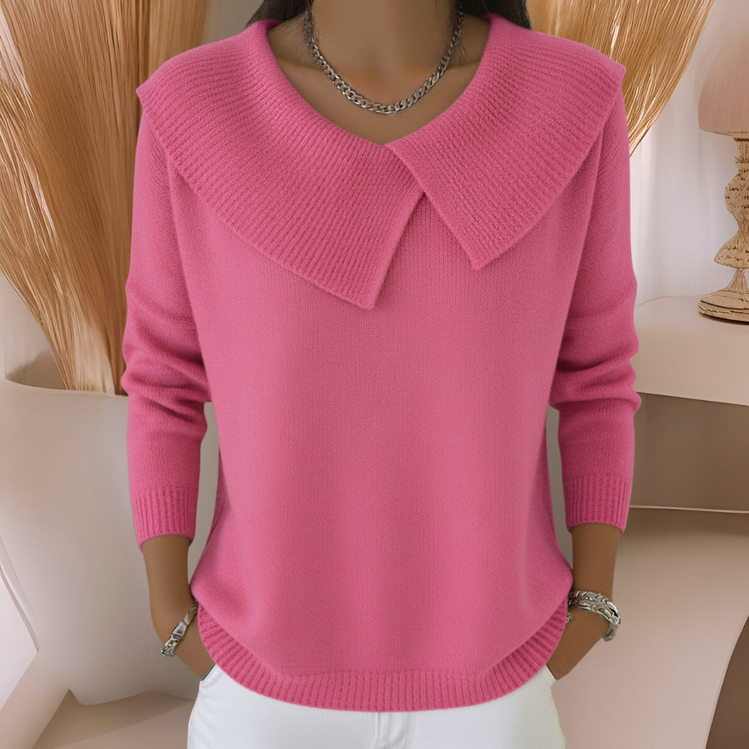 Jennifer | Sweter z miękkim kołnierzem