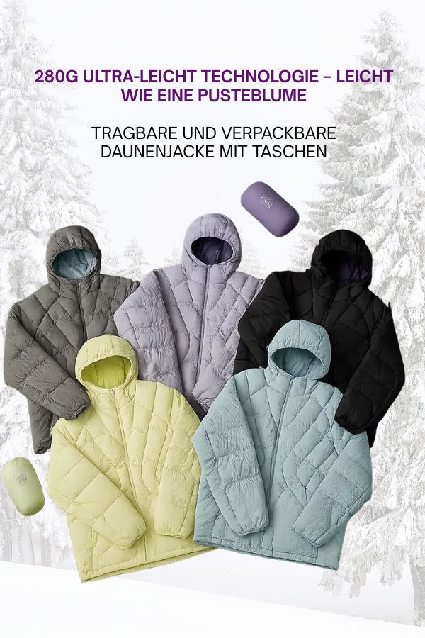 Streetwear Ultra-Lekka Kurtka Puchowa z Kapturem