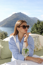 Flaneur | Vintage brązowe i burgundowe okulary w gradientzie