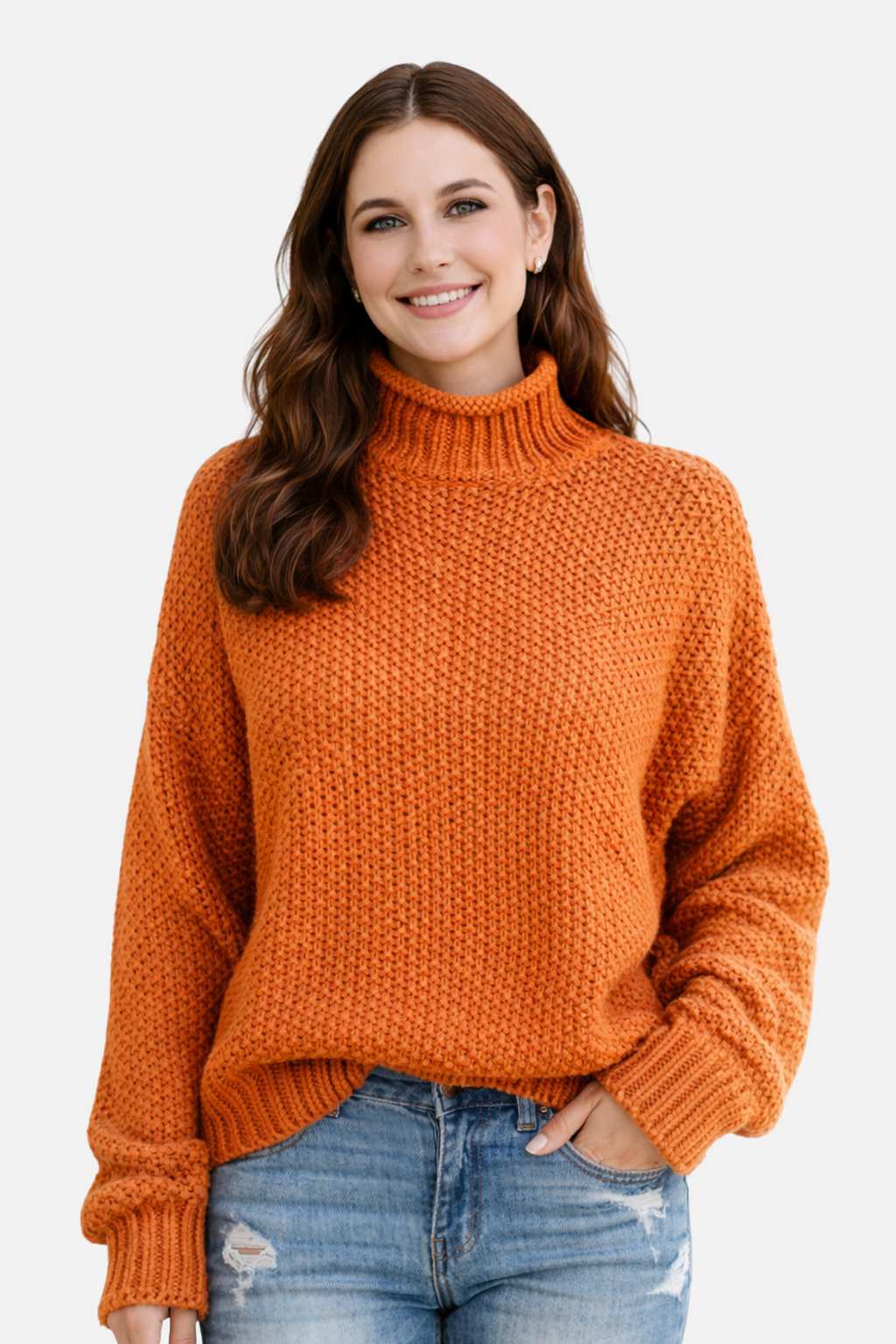 Olivia | Sweter z wysokim kołnierzem