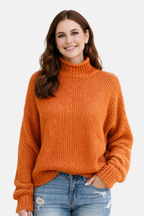 Olivia | Sweter z wysokim kołnierzem