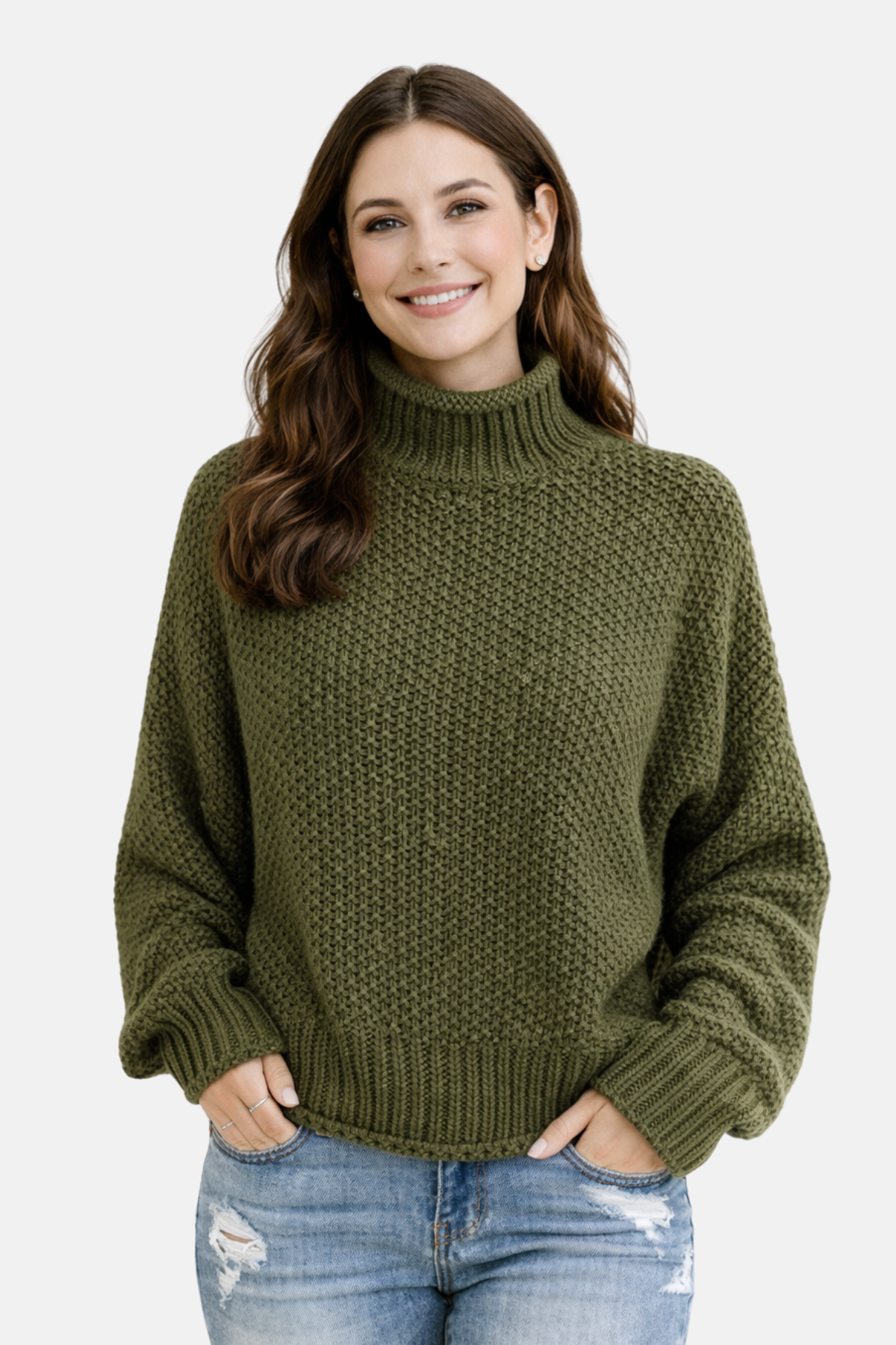 Olivia | Sweter z wysokim kołnierzem