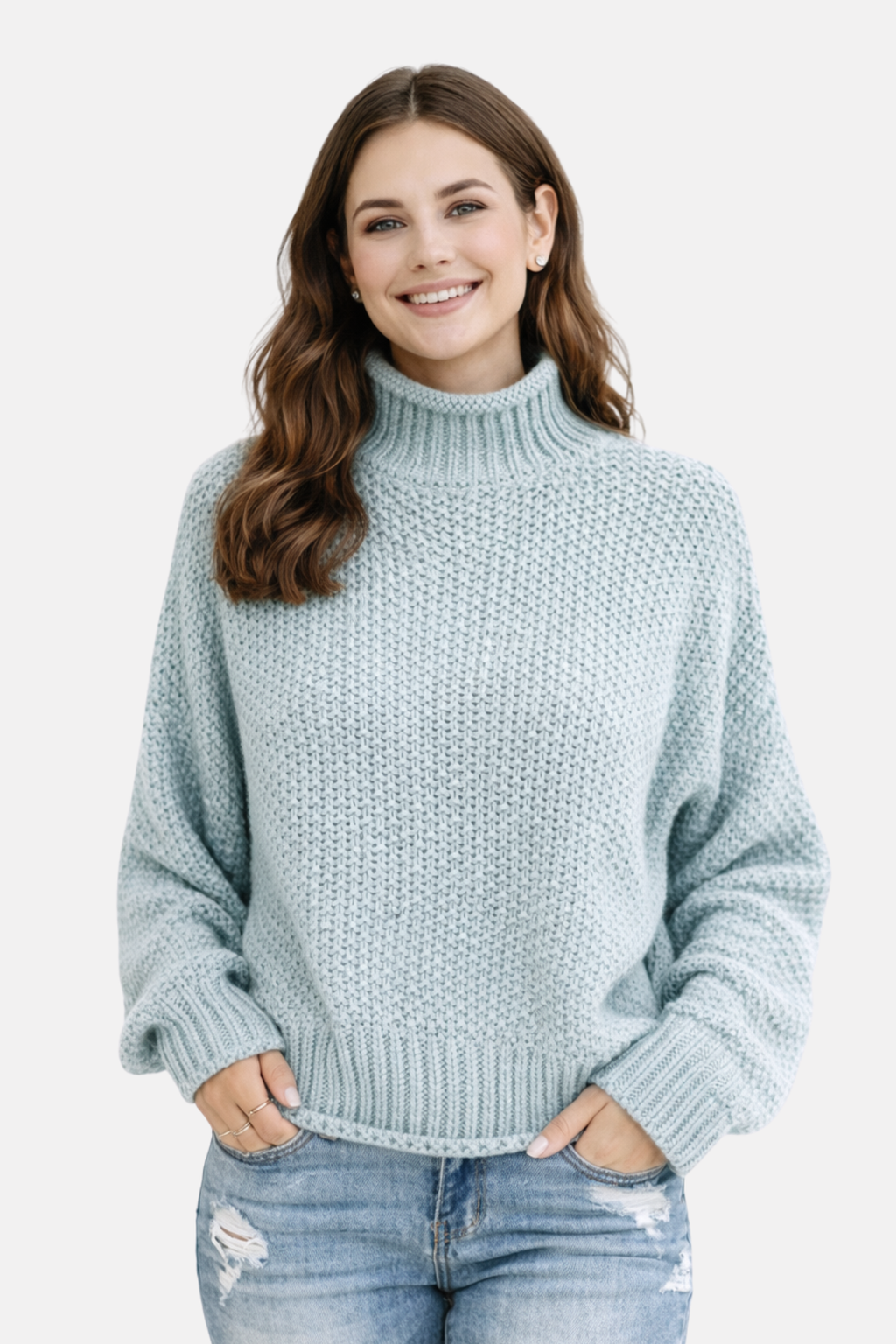 Olivia | Sweter z wysokim kołnierzem
