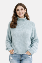 Olivia | Sweter z wysokim kołnierzem