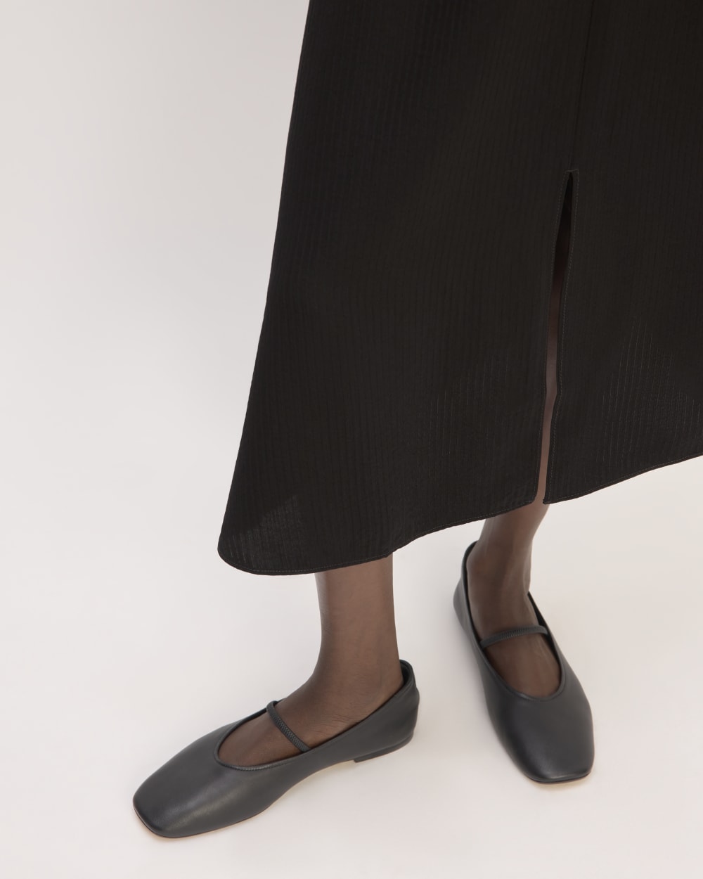 Spódnica Slip w Mini Żakardowy Pasek | Czarna