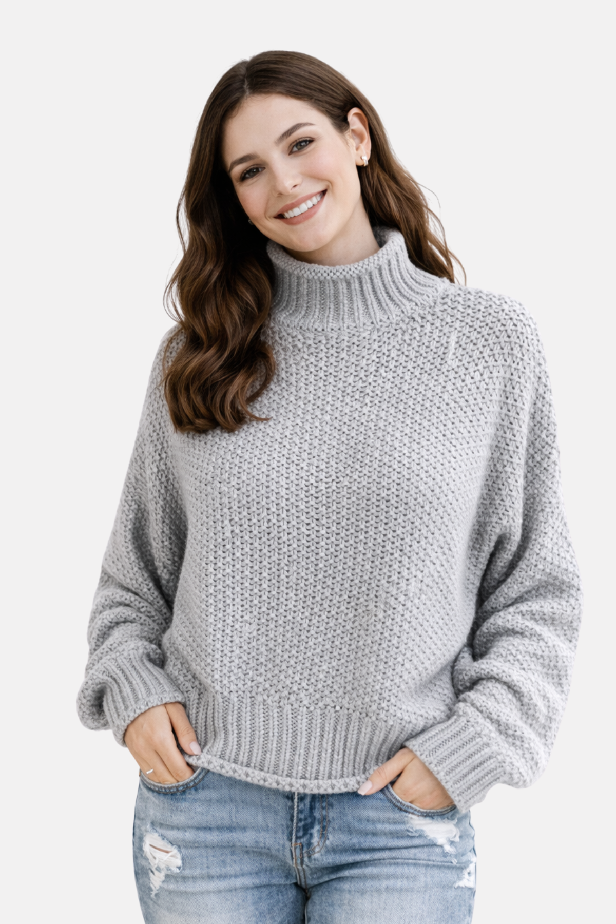 Olivia | Sweter z wysokim kołnierzem