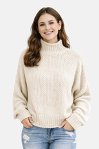 Olivia | Sweter z wysokim kołnierzem