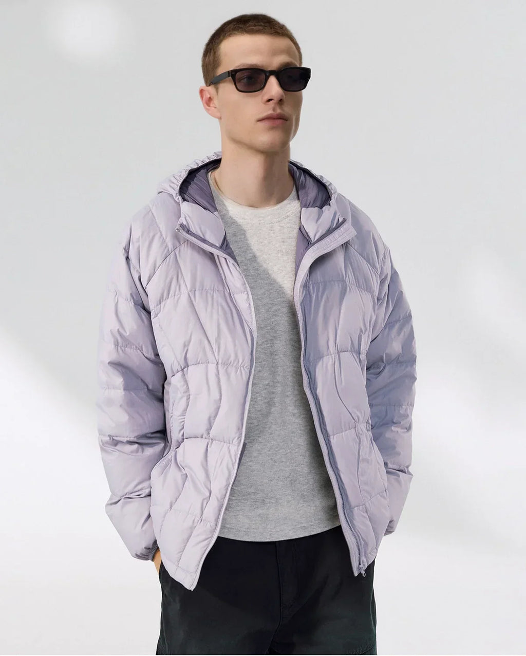 Streetwear Ultra-Lekka Kurtka Puchowa z Kapturem