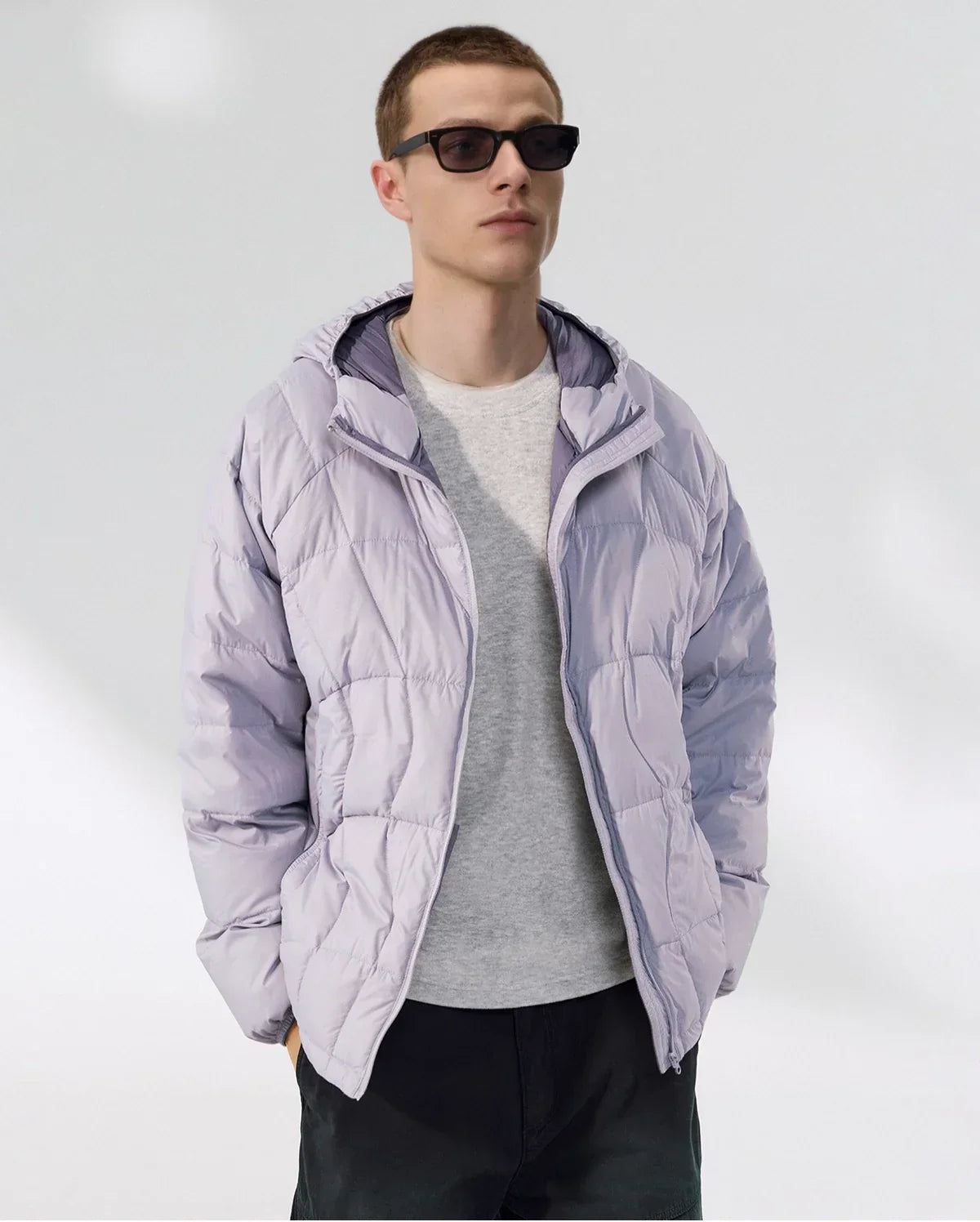 Streetwear Ultra-Lekka Kurtka Puchowa z Kapturem