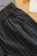 Luca Track Short / Charcoal Stripe