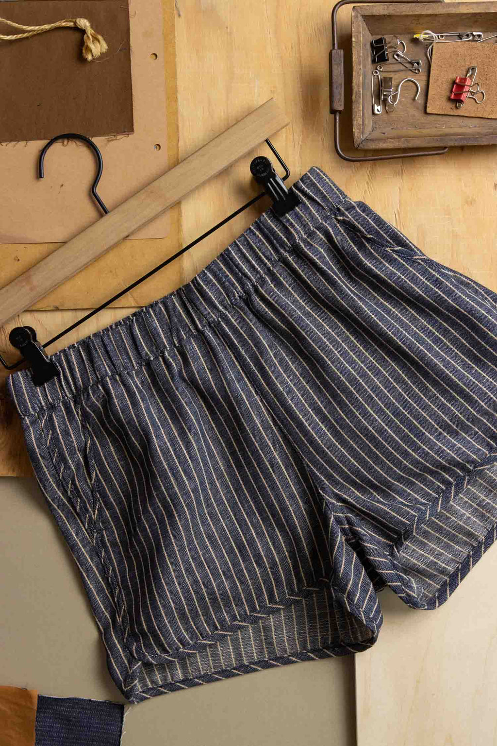 Luca Shorty Sportowe / Denimu w Jodełkę
