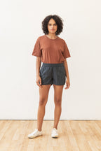 Luca Track Short / Charcoal Stripe