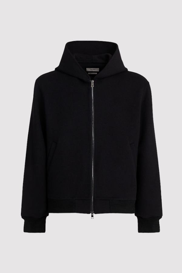 The Core | Hoodie z mieszanki wełny z zamkiem błyskawicznym i kapturem