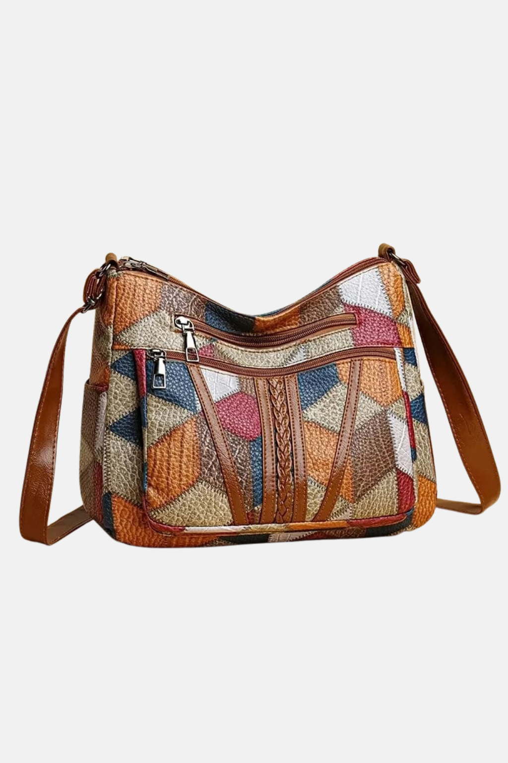 Solara | Elegancka Torba Skórzana Mosaikowa