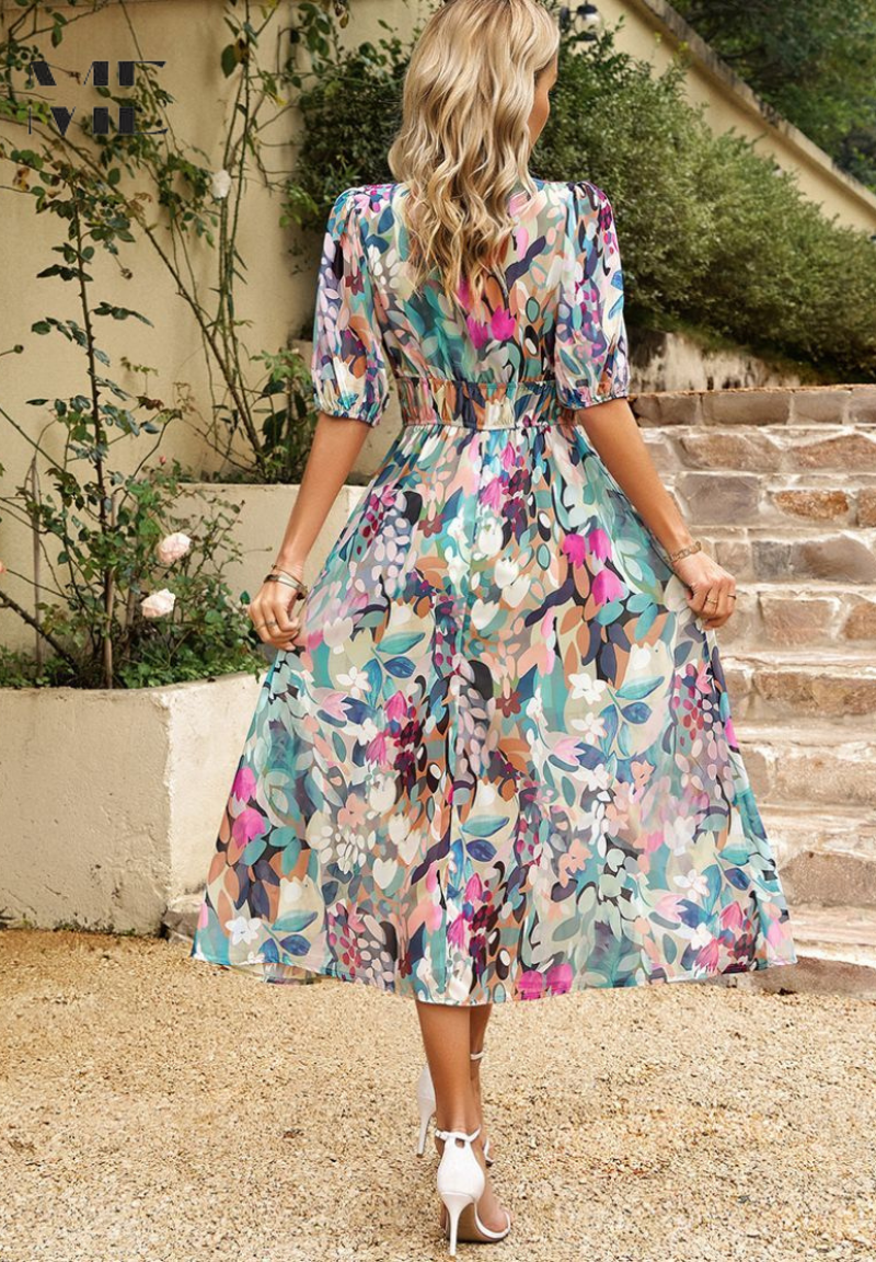 Elegancka Sukienka Kwiatowa Flore