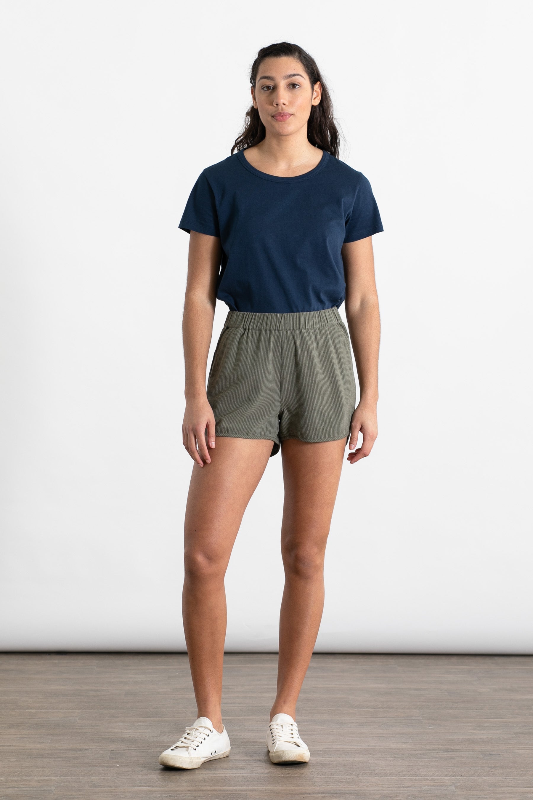 Luca Track Short / Oliwkowy w paski