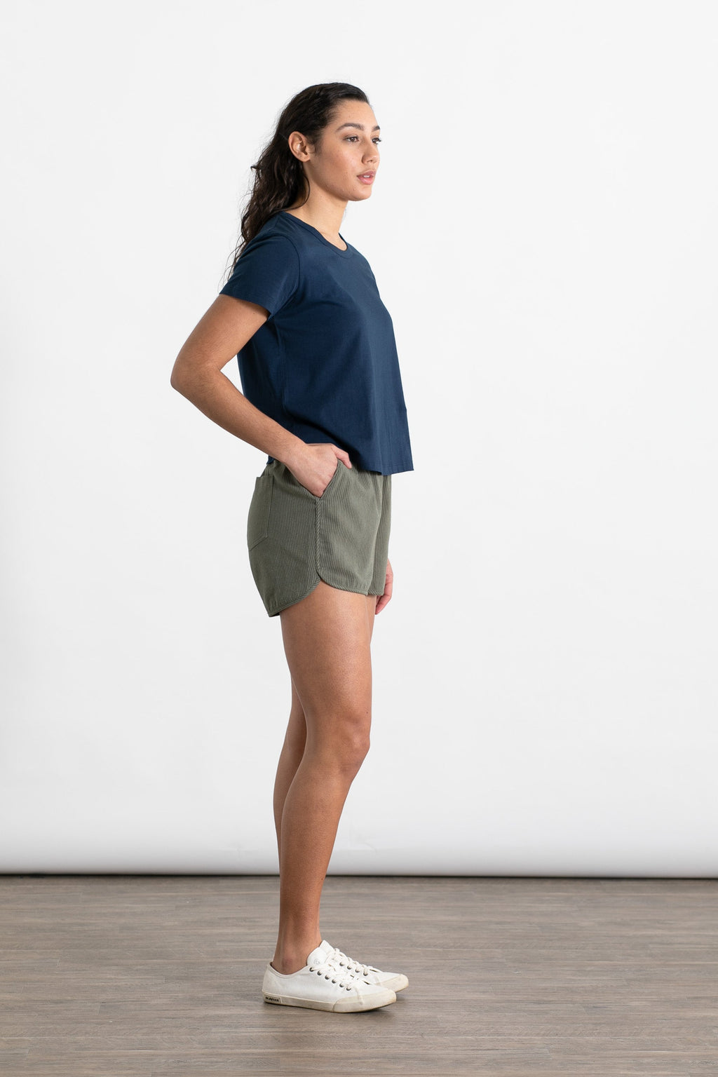 Luca Track Short / Oliwkowy w paski