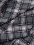 Koszula z Plaid Rękawem i Rozkloszowanym Dołem dla Kobiet