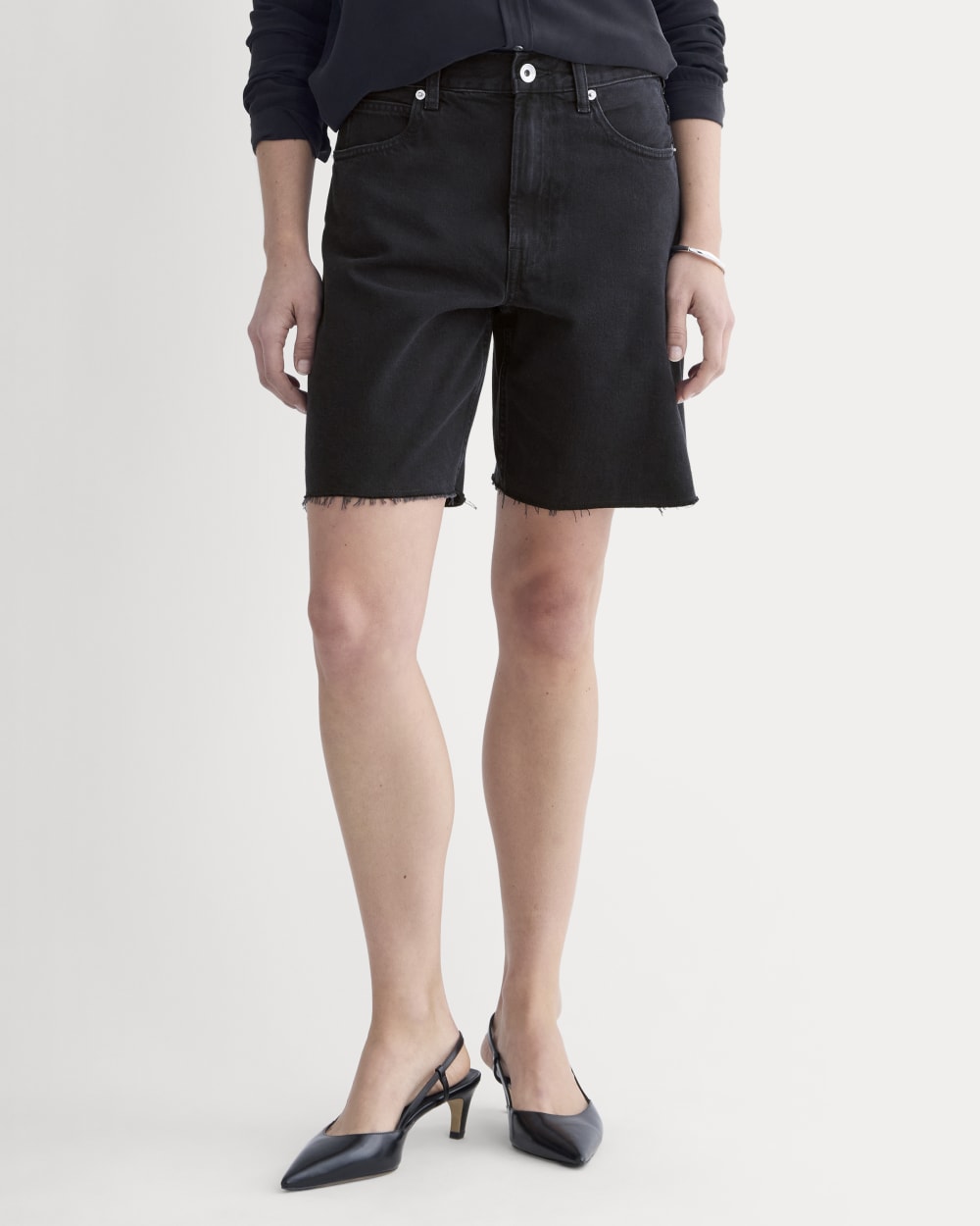 Spodnie OG Baggy Jean Short | Prane Czarne