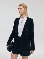 Damski sweter blazer z rozciągliwym kołnierzem