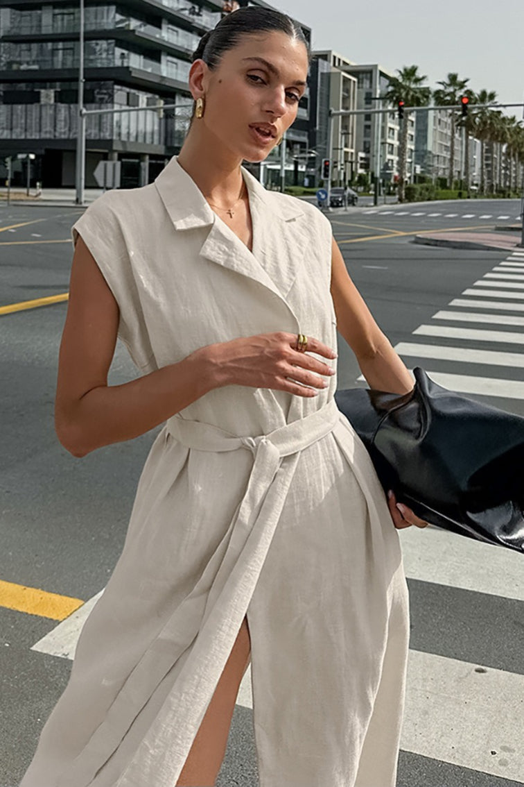 Alouette | Elegancka Sukienka z Rozcięciem