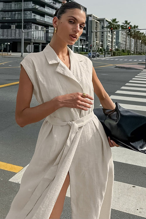 Alouette | Elegancka Sukienka z Rozcięciem